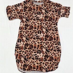 Animal print tunic stretchy dress